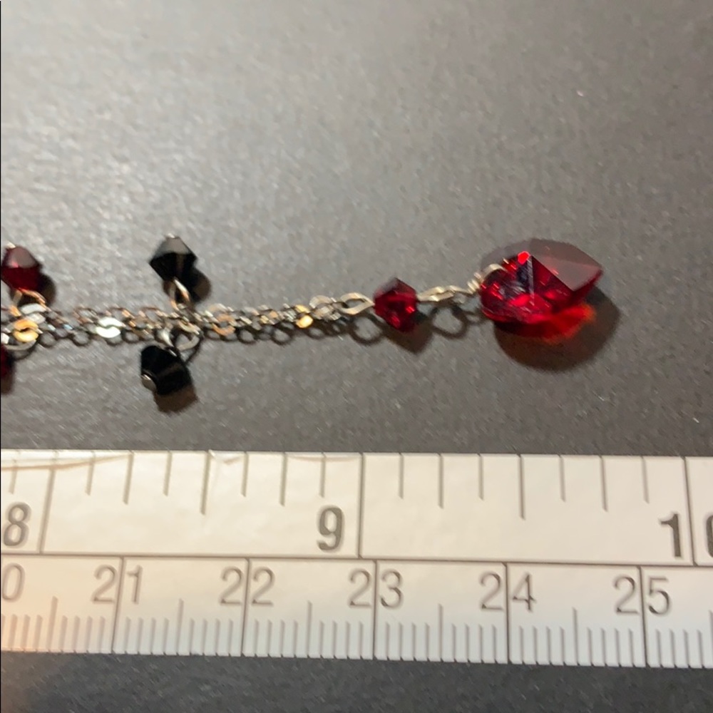 Final 👉🏽 Red ❤️ Bridge diamond stud earrings necklace R H Macy - Picture 6 of 6